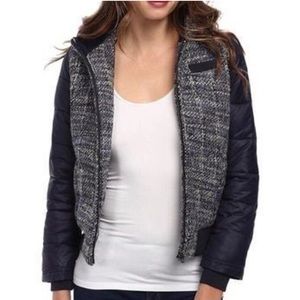 MEMBERS ONLY tweed puff jacket